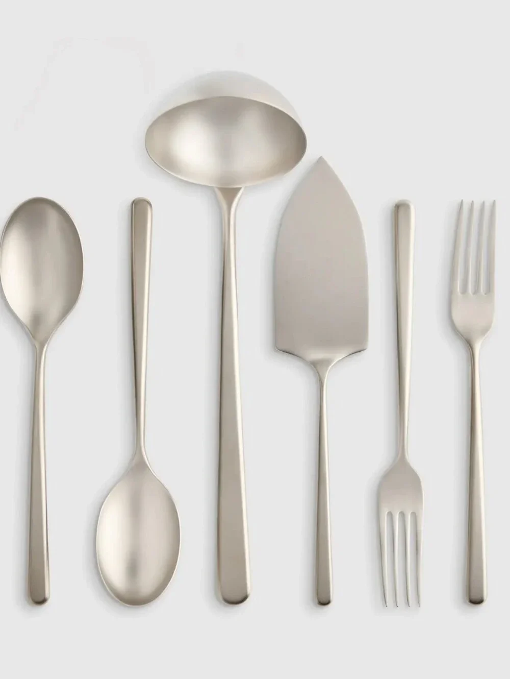 NEW! Quince- Sambonet Gia 6 Piece Brushed Stainless Steel Serving Set! (B16)